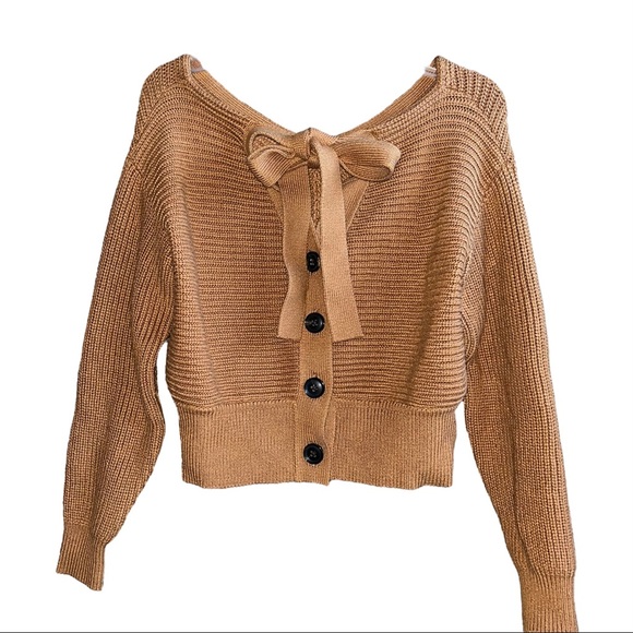 Adeam Halter Knit Sweater Cardigan size XS Brown - Picture 6 of 14